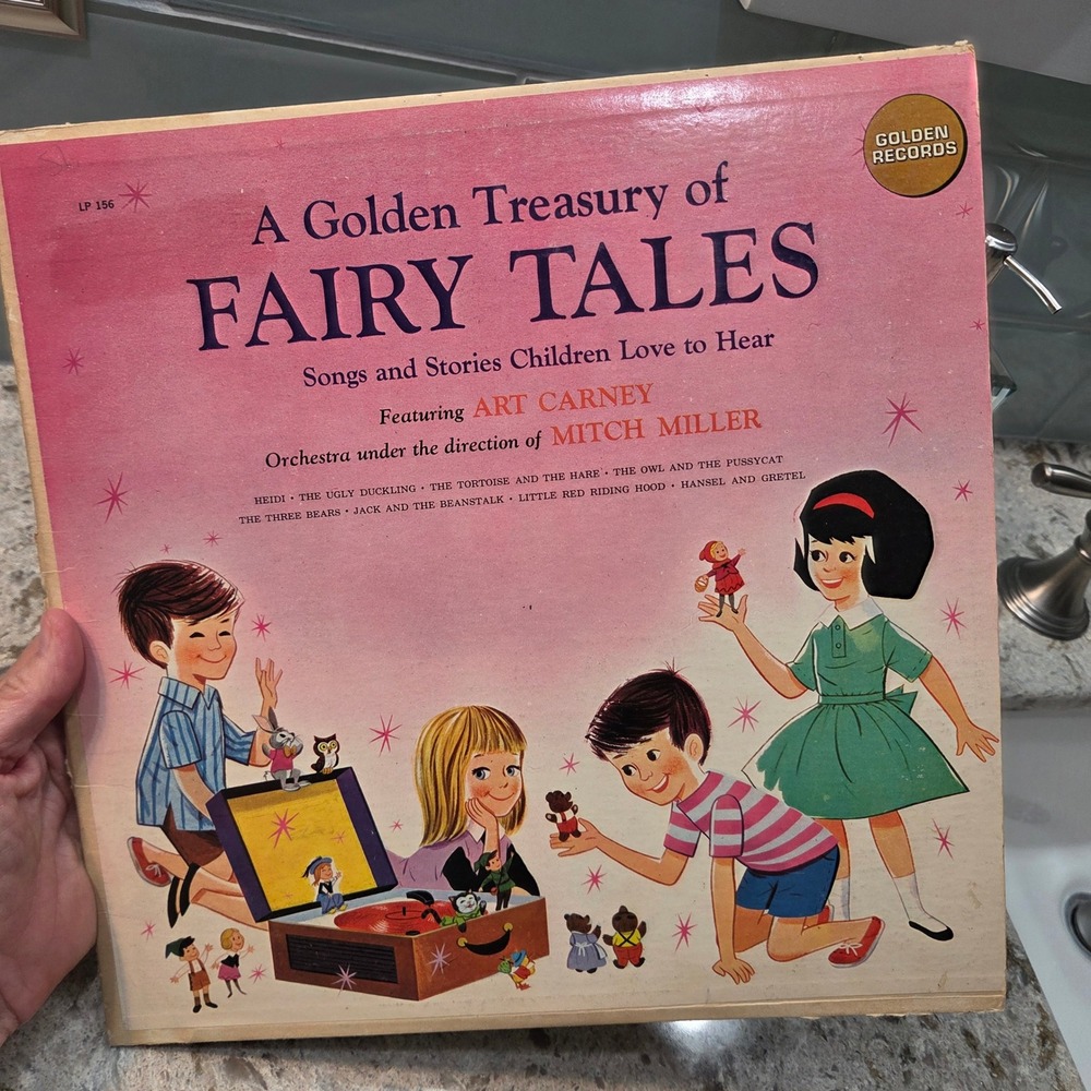 Vitg Golden Records Fairy Tales Vinyl LP I9Art Carney Mitch Miller Kids Stories